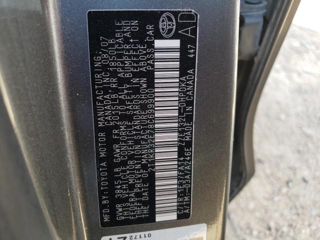 Photo 10 from auction – 2008 TOYOTA MATRIX with VIN 2T1KR32E78C699900