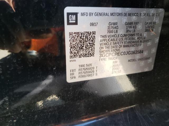 Photo 10 from auction – 2018 CHEVROLET SILVERADO with VIN 3GCPCPEC0JG163584