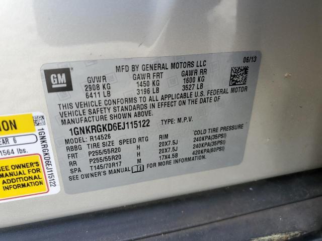 Photo 10 from auction – 2014 CHEVROLET TRAVERSE L with VIN 1GNKRGKD6EJ115122