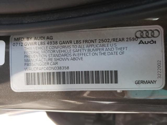 Photo 10 from auction – 2013 AUDI A6 PREMIUM with VIN WAUDFAFC4DN038358