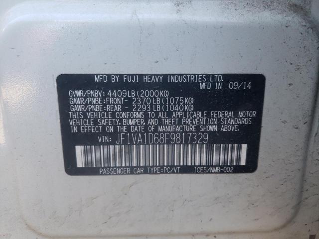 Photo 10 from auction – 2015 SUBARU WRX PREMIU with VIN JF1VA1D68F9817329