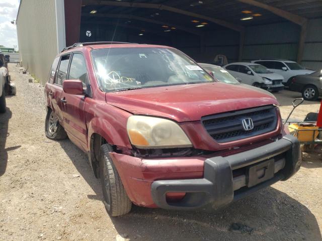 HONDA PILOT EX 2005 with VIN 5FNYF18405B028758 - Photo from auction