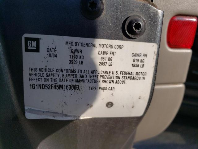 Photo 10 from auction – 2005 CHEVROLET CLASSIC with VIN 1G1ND52F45M163669