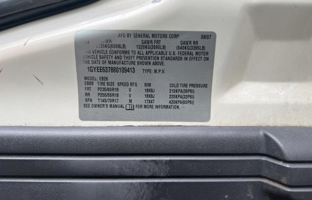 Photo 10 from auction – 2008 CADILLAC SRX with VIN 1GYEE637880109413