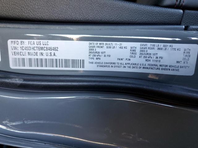Photo 10 from auction – 2021 DODGE DURANGO R/ with VIN 1C4SDHCT6MC846462