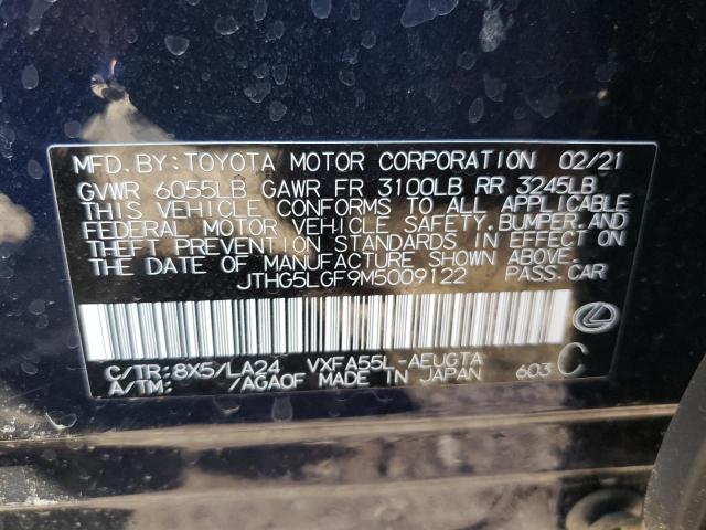 Photo 10 from auction – 2021 LEXUS LS 500 with VIN JTHG5LGF9M5009122