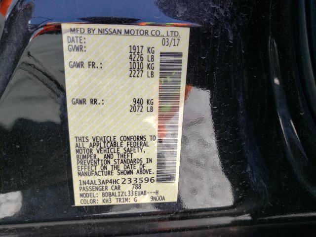 Photo 10 from auction – 2017 NISSAN ALTIMA 2.5 with VIN 1N4AL3AP4HC233596