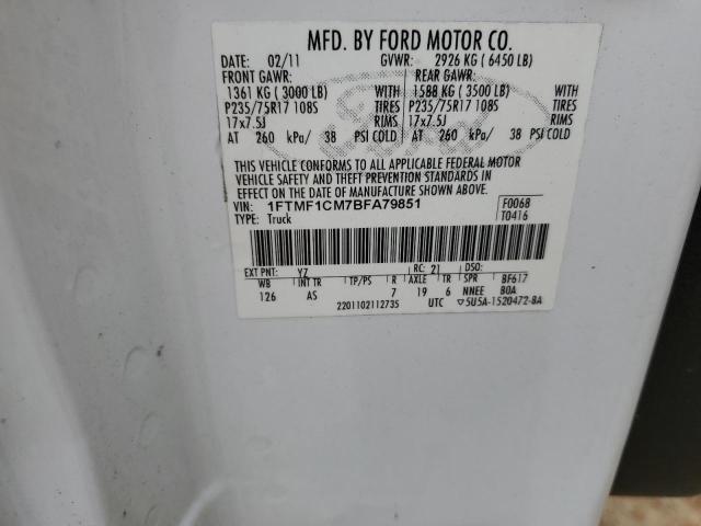 Photo 10 from auction – 2011 FORD F150 with VIN 1FTMF1CM7BFA79851