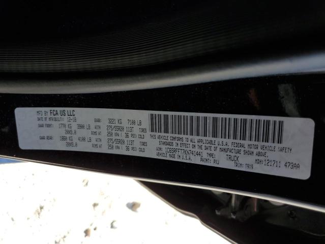 Photo 10 from auction – 2019 RAM 1500 BIG H with VIN 1C6SRFFT7KN741441
