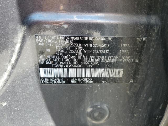 Photo 10 from auction – 2015 TOYOTA RAV4 LE with VIN 2T3BFREV4FW358268
