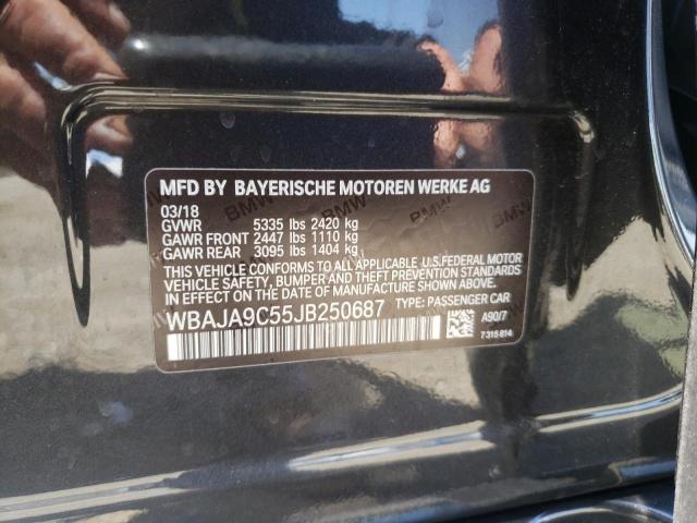 Photo 10 from auction – 2018 BMW 530E with VIN WBAJA9C55JB250687