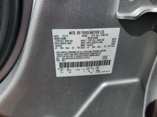 Photo 10 from auction – 2014 FORD EDGE SE with VIN 2FMDK4GC8EBA17570