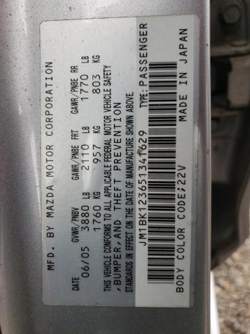 Photo 10 from auction – 2005 MAZDA 3 S with VIN JM1BK123651341629