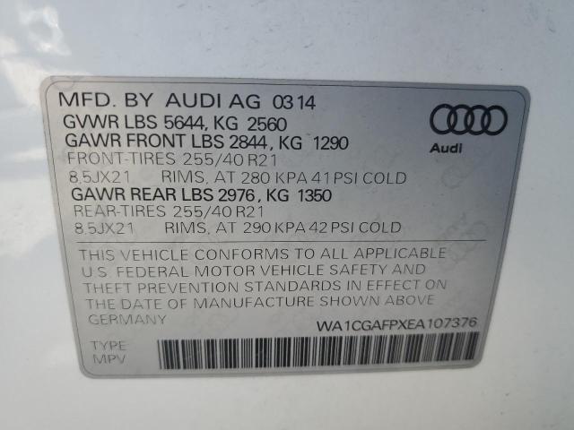 Photo 10 from auction – 2014 AUDI SQ5 PREMIU with VIN WA1CGAFPXEA107376