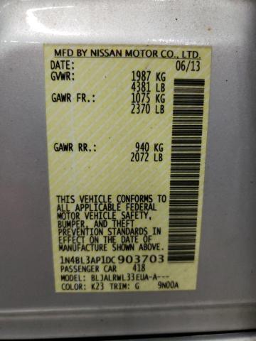 Photo 10 from auction – 2013 NISSAN ALTIMA 3.5 with VIN 1N4BL3AP1DC903703