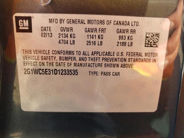 Photo 10 from auction – 2013 CHEVROLET IMPALA LTZ with VIN 2G1WC5E31D1233535