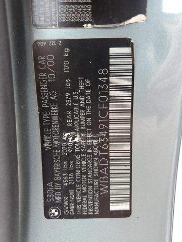 Photo 10 from auction – 2001 BMW 530 I AUTO with VIN WBADT63491CF01348
