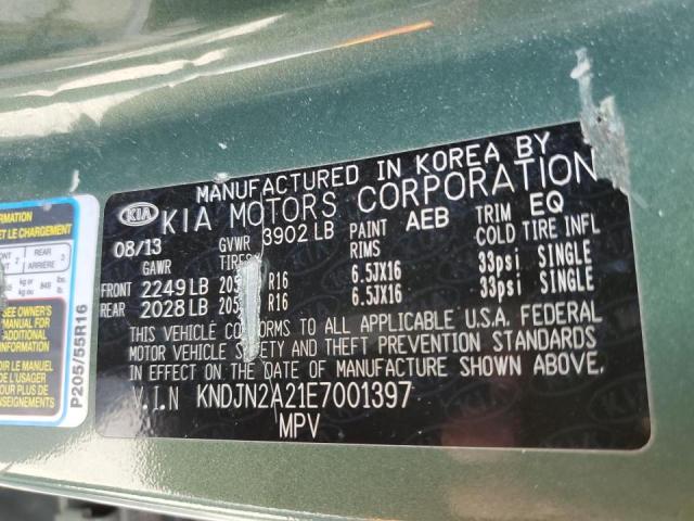 Photo 10 from auction – 2014 KIA SOUL with VIN KNDJN2A21E7001397
