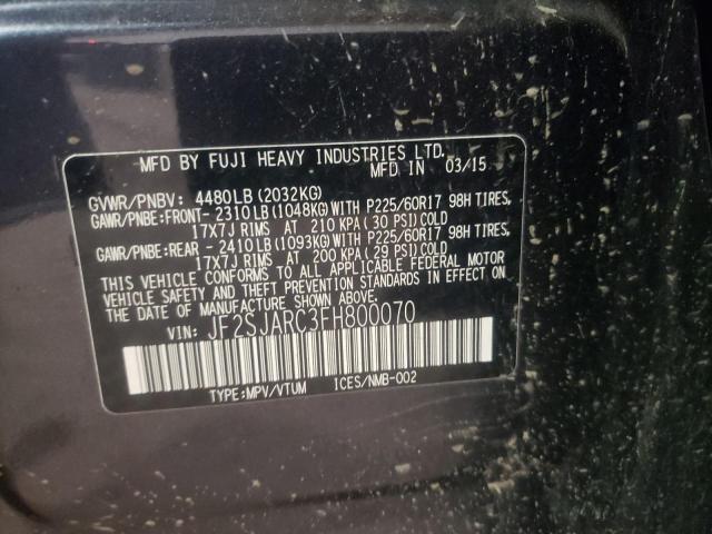Photo 10 from auction – 2015 SUBARU FORESTER 2 with VIN JF2SJARC3FH800070