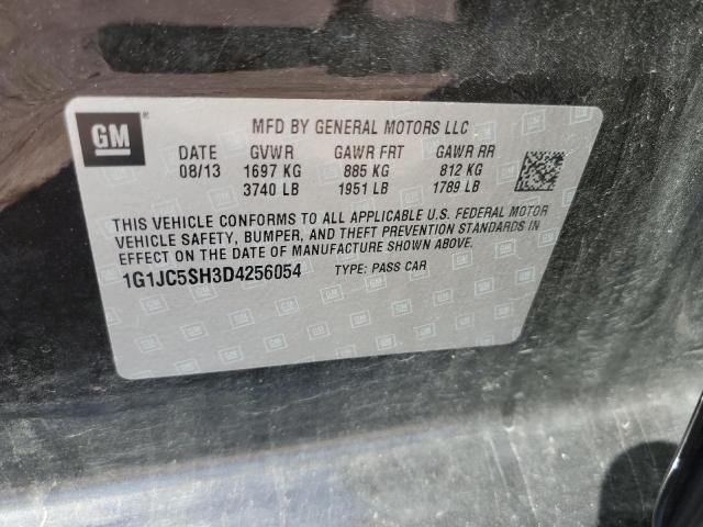 Photo 10 from auction – 2013 CHEVROLET SONIC LT with VIN 1G1JC5SH3D4256054