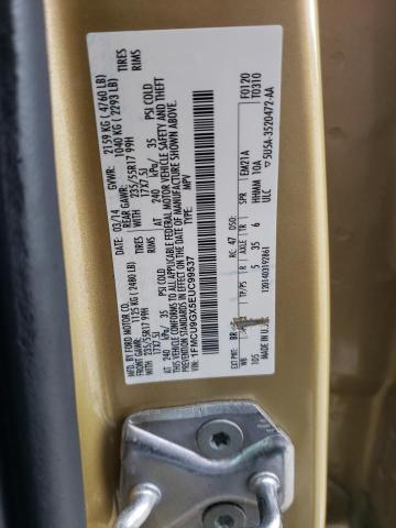 Photo 10 from auction – 2014 FORD ESCAPE SE with VIN 1FMCU9GX5EUC99537