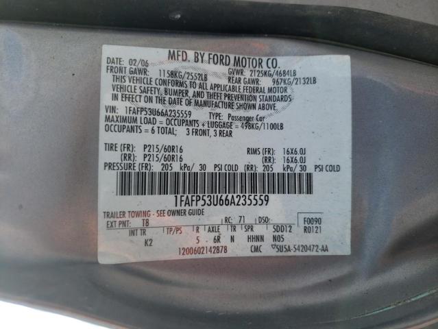 Foto 10 de la subasta – 2006 FORD TAURUS SE con VIN 1FAFP53U66A235559