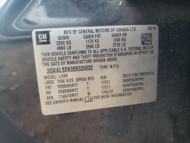 Photo 10 from auction – 2014 GMC TERRAIN SL with VIN 2GKALSEK8E6329002
