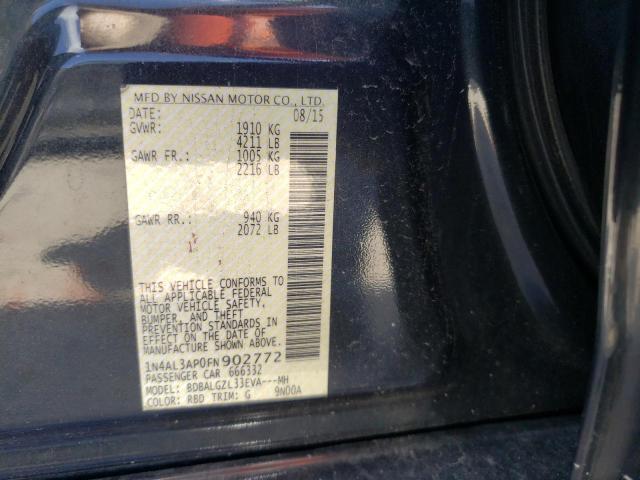 Photo 10 from auction – 2015 NISSAN ALTIMA 2.5 with VIN 1N4AL3AP0FN902772