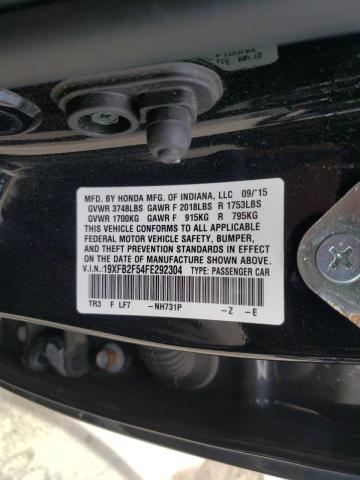 Photo 10 from auction – 2015 HONDA CIVIC LX with VIN 19XFB2F54FE292304