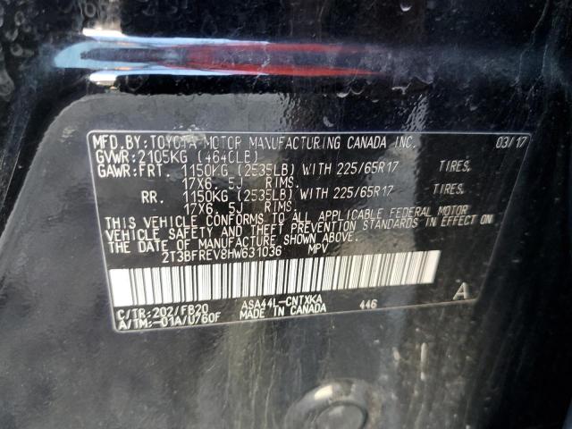 Photo 10 from auction – 2017 TOYOTA RAV4 LE with VIN 2T3BFREV8HW631036
