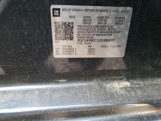 Photo 10 from auction – 2018 CHEVROLET SILVERADO with VIN 3GCUKREC1JG396987