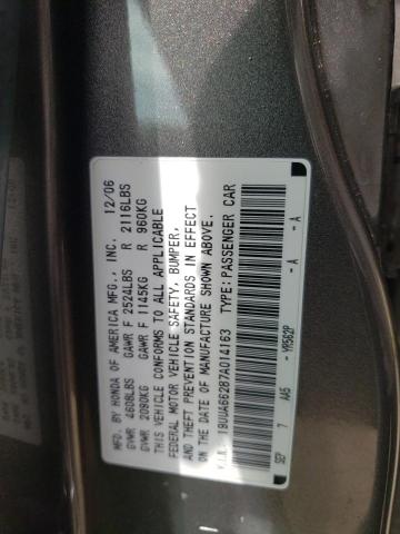 Photo 10 from auction – 2007 ACURA TL with VIN 19UUA66287A014163