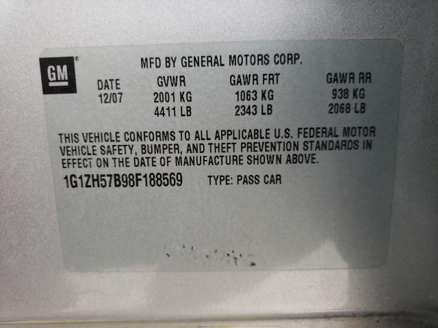 Photo 10 from auction – 2008 CHEVROLET MALIBU 1LT with VIN 1G1ZH57B98F188569