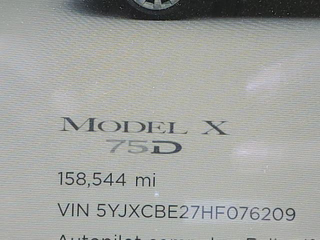 Photo 10 from auction – 2017 TESLA MODEL X with VIN 5YJXCBE27HF076209