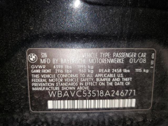 Photo 10 from auction – 2008 BMW 328 I SULE with VIN WBAVC53518A246771
