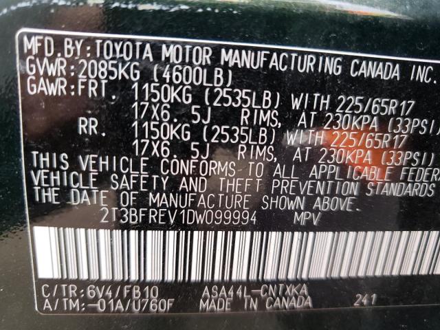 Photo 10 from auction – 2013 TOYOTA RAV4 LE with VIN 2T3BFREV1DW099994