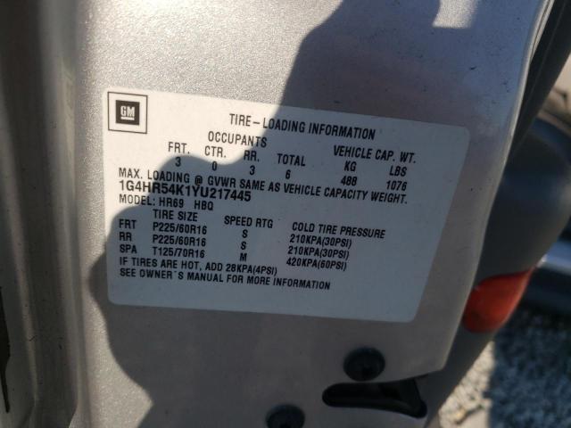 Photo 10 from auction – 2000 BUICK LESABRE LI with VIN 1G4HR54K1YU217445