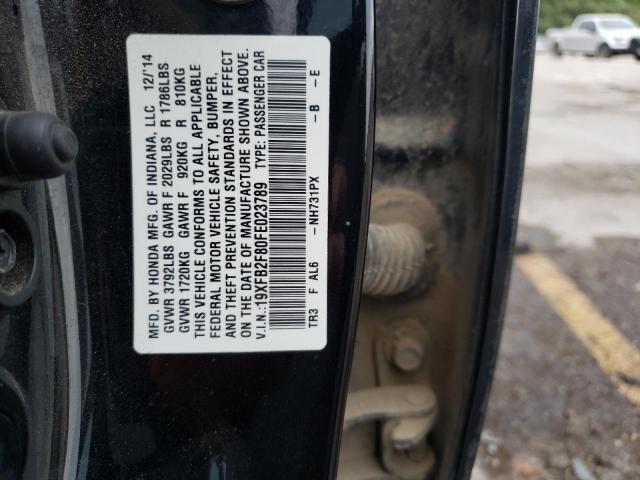 Photo 10 from auction – 2015 HONDA CIVIC EX with VIN 19XFB2F80FE023789