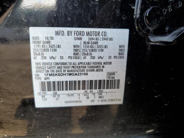 Photo 10 from auction – 2021 FORD EXPLORER X with VIN 1FMSK8DH1MGA23166