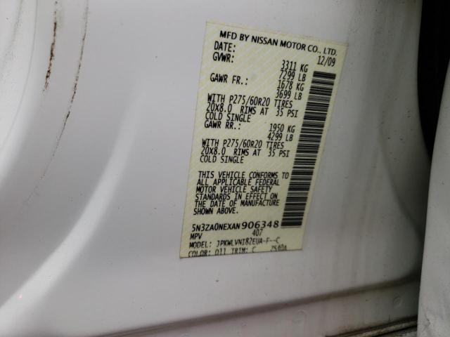 Photo 10 from auction – 2010 INFINITI QX56 with VIN 5N3ZA0NEXAN906348