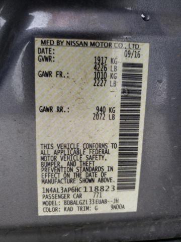 Photo 10 from auction – 2017 NISSAN ALTIMA with VIN 1N4AL3AP6HC118823