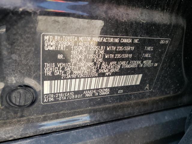 Photo 10 from auction – 2019 TOYOTA RAV4 XLE P with VIN 2T3A1RFV2KC022056