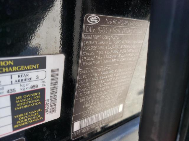Photo 10 from auction – 2015 LAND ROVER RANGE ROVE with VIN SALWR2VF5FA629810