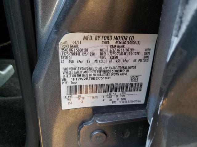 Photo 10 from auction – 2011 FORD F250 SUPER with VIN 1FT7W2BT5BEC51831