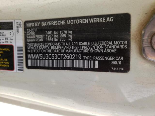 Photo 10 from auction – 2012 MINI COOPER with VIN WMWSU3C53CT260219