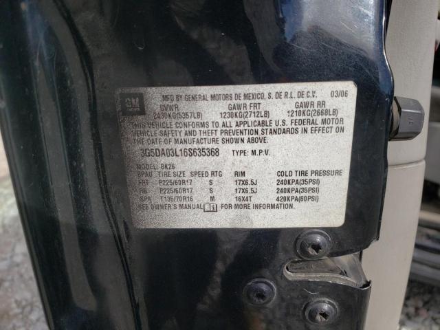 Photo 10 from auction – 2006 BUICK RENDEZVOUS with VIN 3G5DA03L16S635368