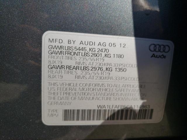 Photo 10 from auction – 2012 AUDI Q5 PREMIUM with VIN WA1LFAFP5CA114963