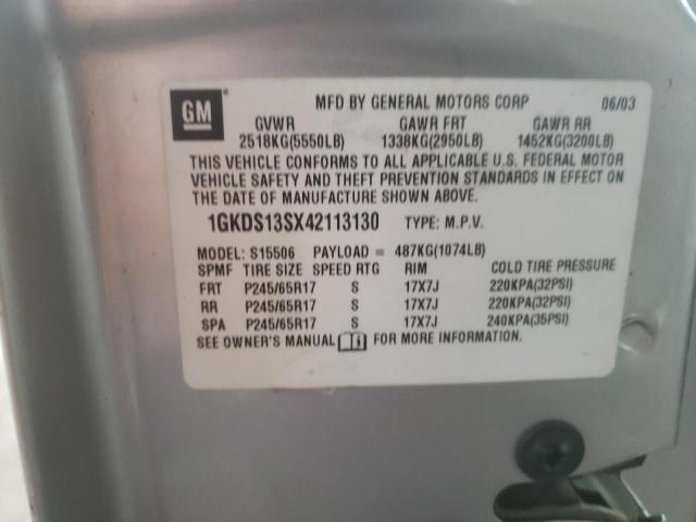 Photo 10 from auction – 2004 GMC ENVOY with VIN 1GKDS13SX42113130