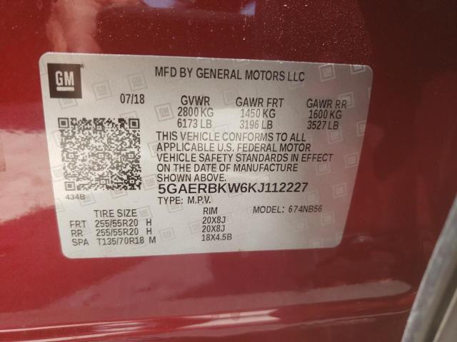 Photo 10 from auction – 2019 BUICK ENCLAVE ES with VIN 5GAERBKW6KJ112227