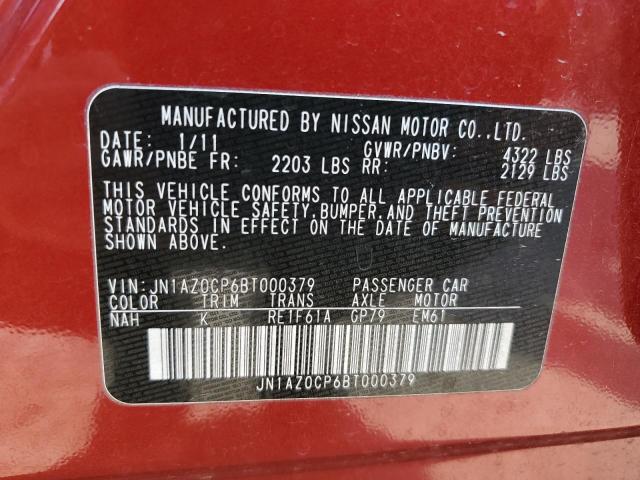 Photo 10 from auction – 2011 NISSAN LEAF SV with VIN JN1AZ0CP6BT000379